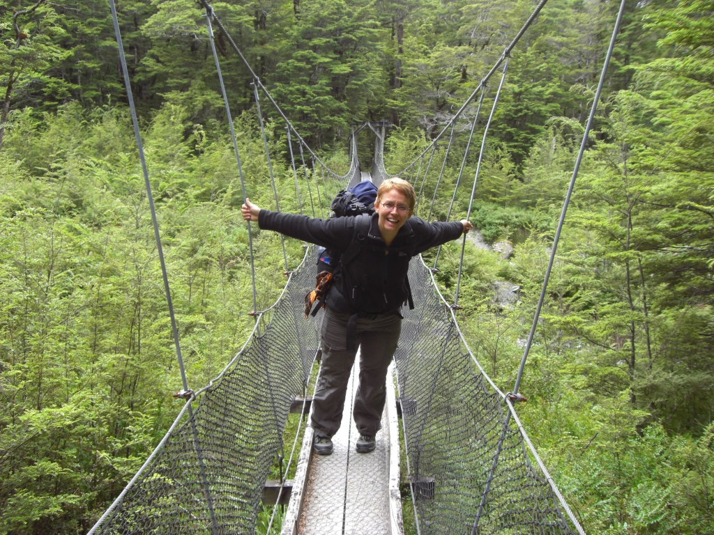 Die erste Hängebrücke