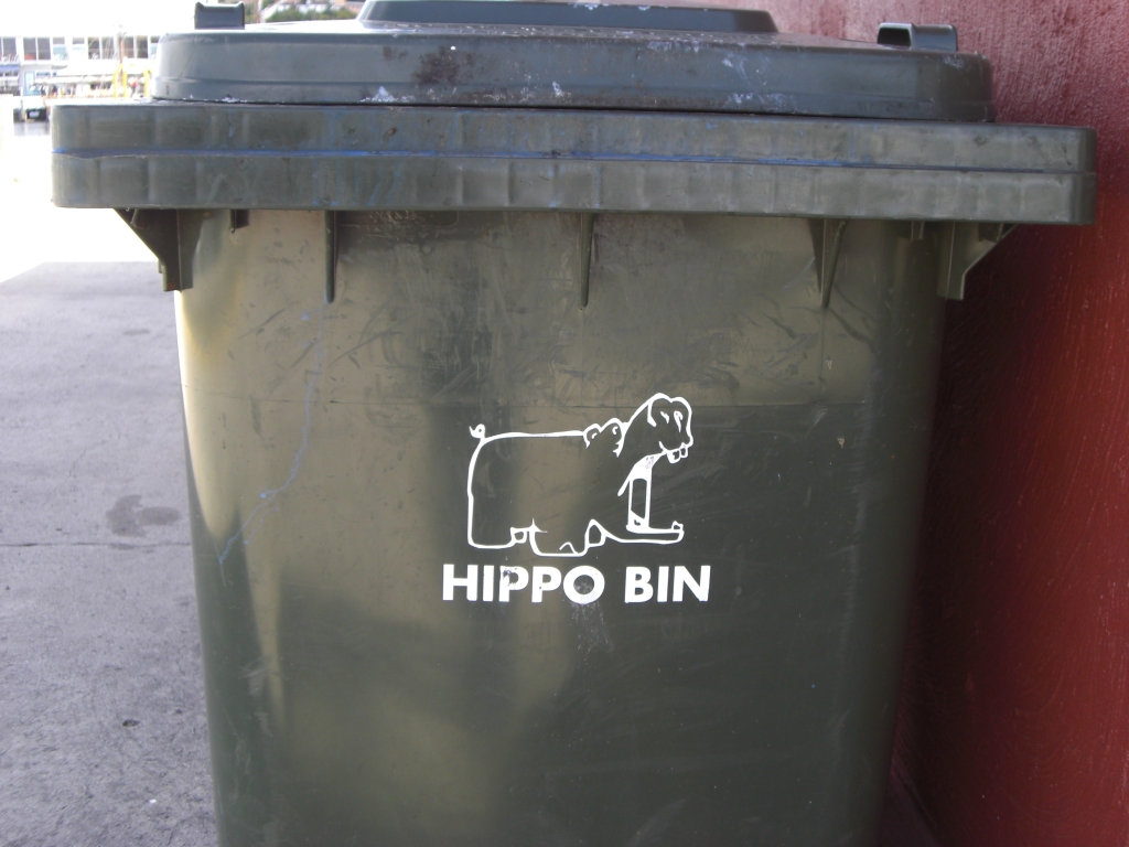 Please recycle your hippos here