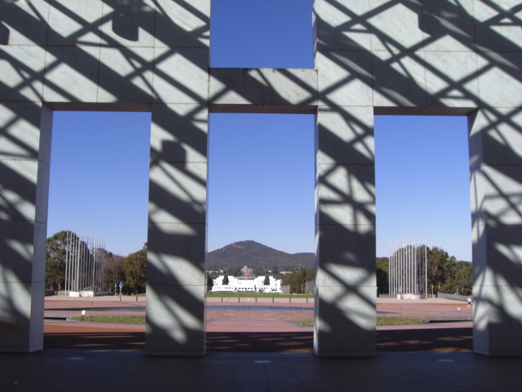 Canberra - view to old Parliament House